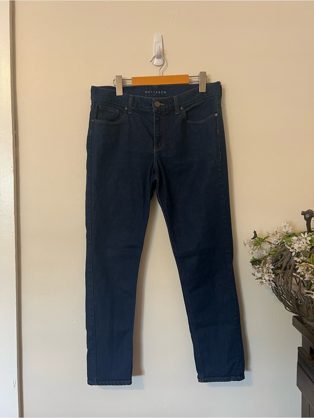 Mott & Bow Boyfriend Jeans Dark Wash Stretch Denim Women’s 29 W29 L30 - Picture 2 of 5